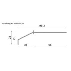 Profil okapowy K100 - do posadzek z płytek ceramicznych (system eco), 3 image