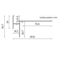 Profil okapowy K35 - do posadzek z płytek ceramicznych (system pro), 4 image